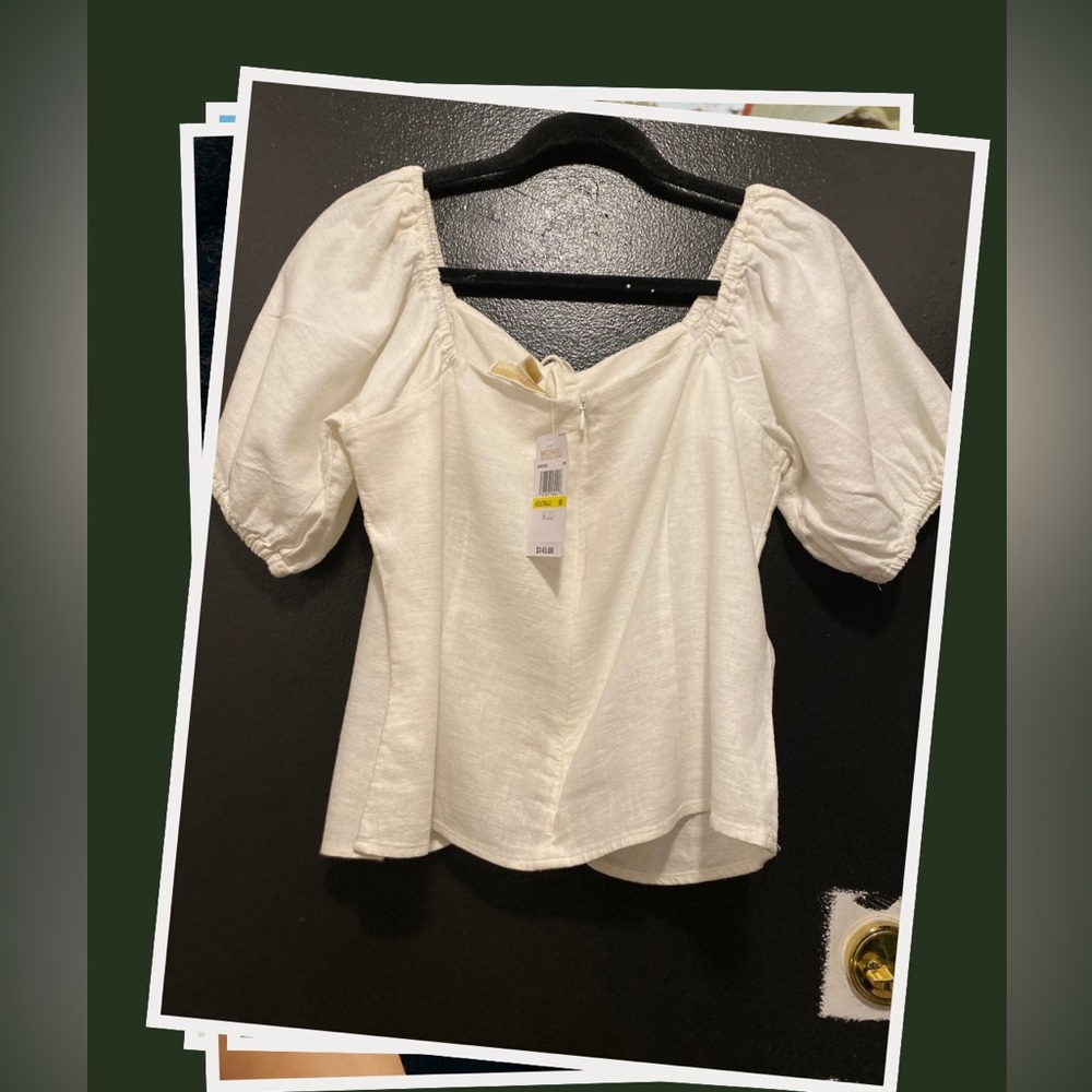 Michael Kors Cream Puff Sleeve Blouse